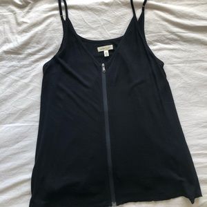 Silence + Noise Zipper Front Tank NWOT